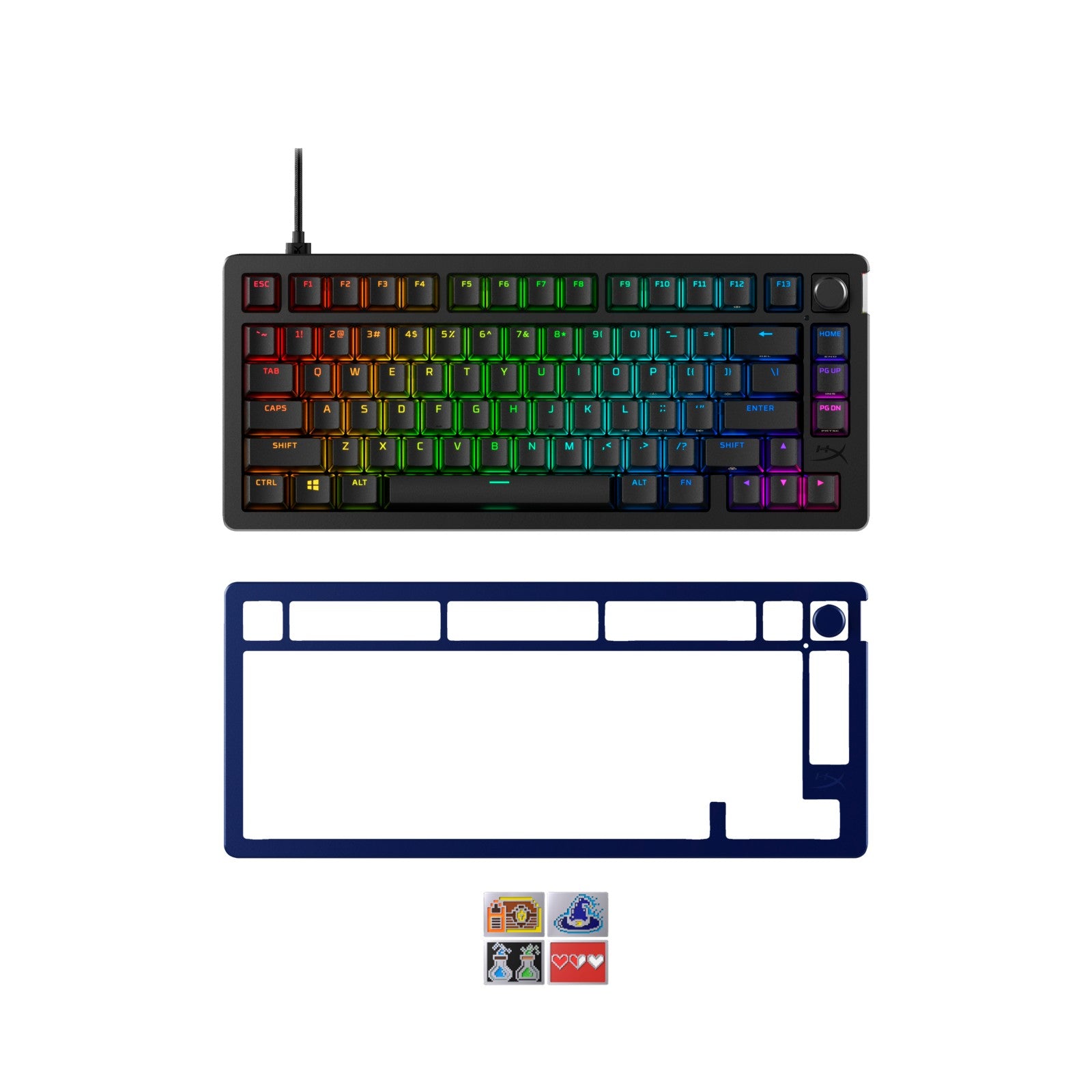 HyperX Bundle - Alloy Rise 75 + Top Plate + Badge Pack