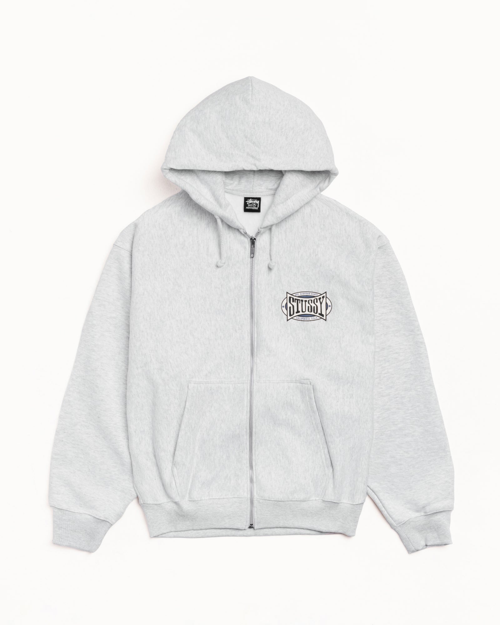 Champion Oval Zip Hoodie – Ash Heather | Sweats | Stüssy UK