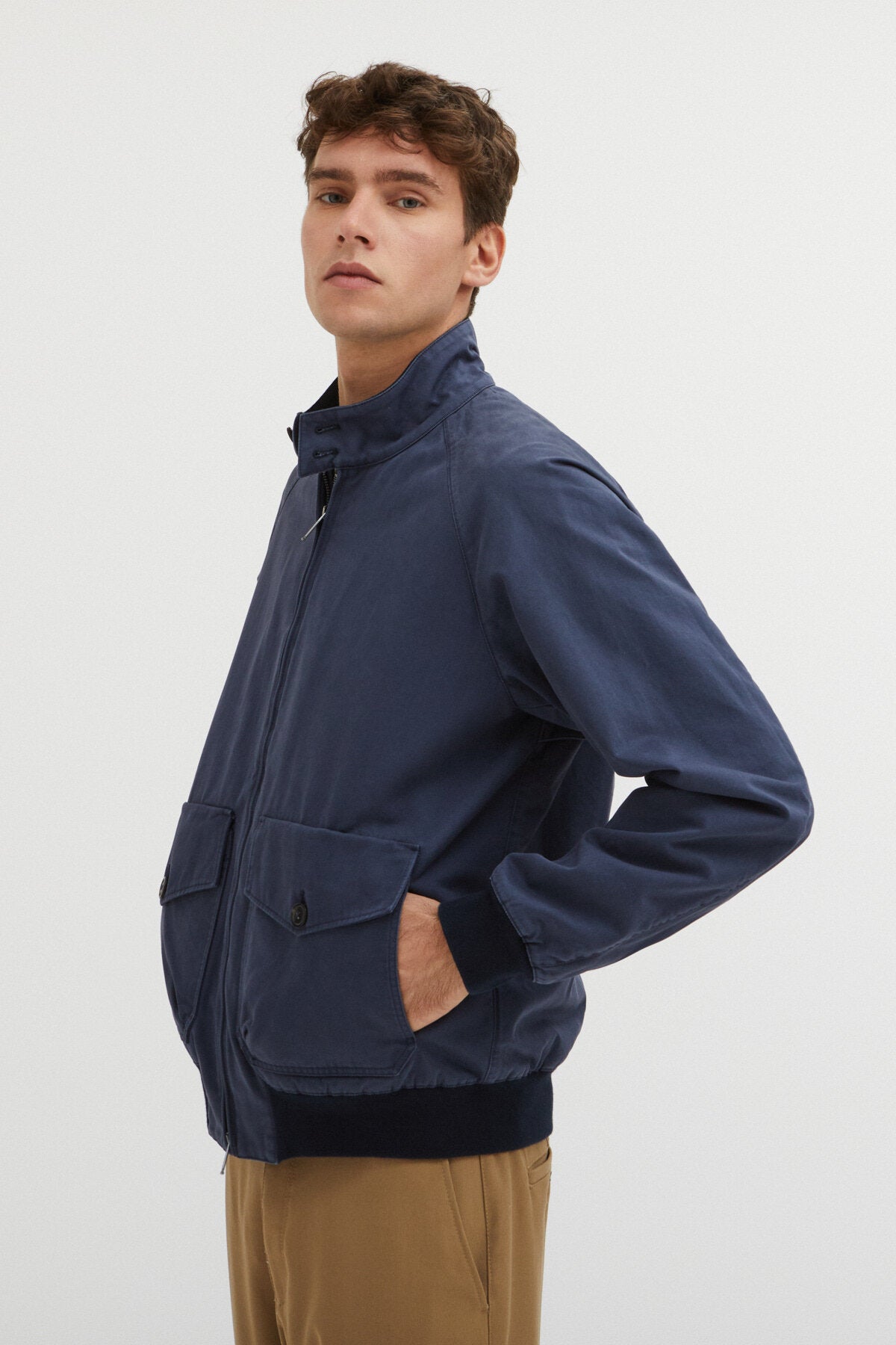 G9 Gabardine Pocket Navy | Baracuta