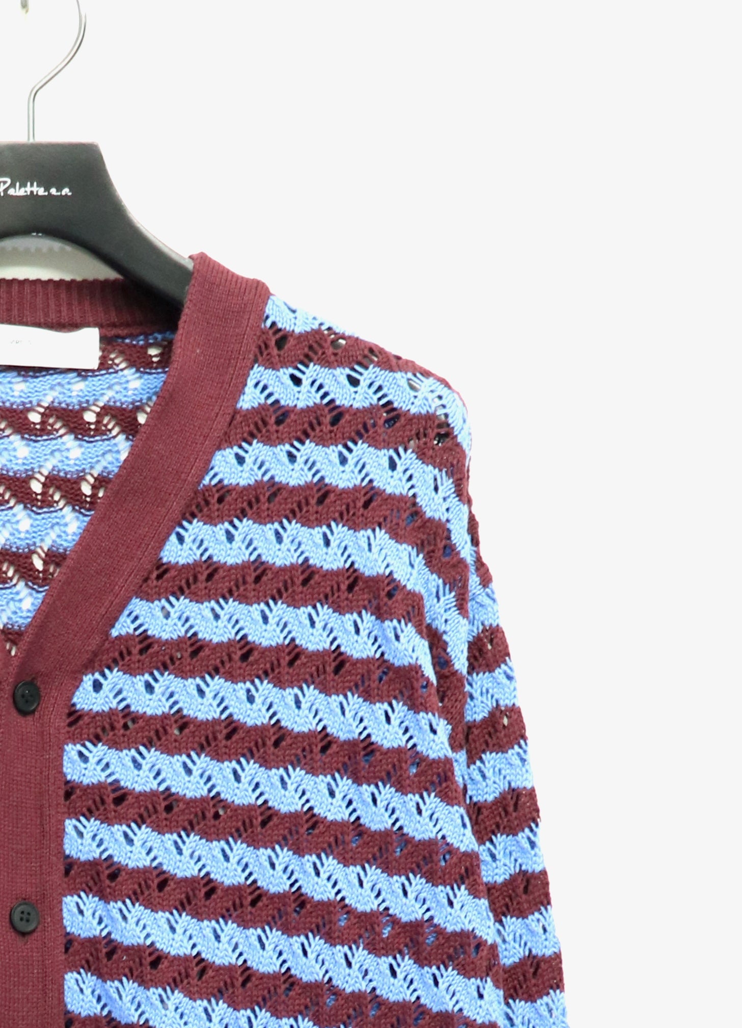 TOGA VIRILIS(トーガ ビリリース)のJacquard knit cardigan DARK REDの
