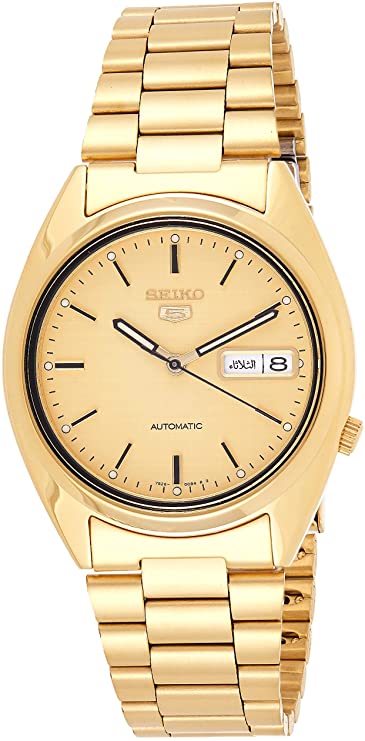 Seiko Men's SNXL72 Seiko 5 Automatic Gold-Tone Stainless Steel