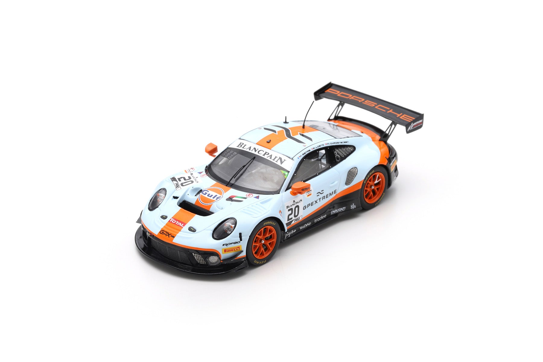Spark 43SPA2019 1/43 Porsche 911 GT3 R No.20 GPX Racing Winner 24H