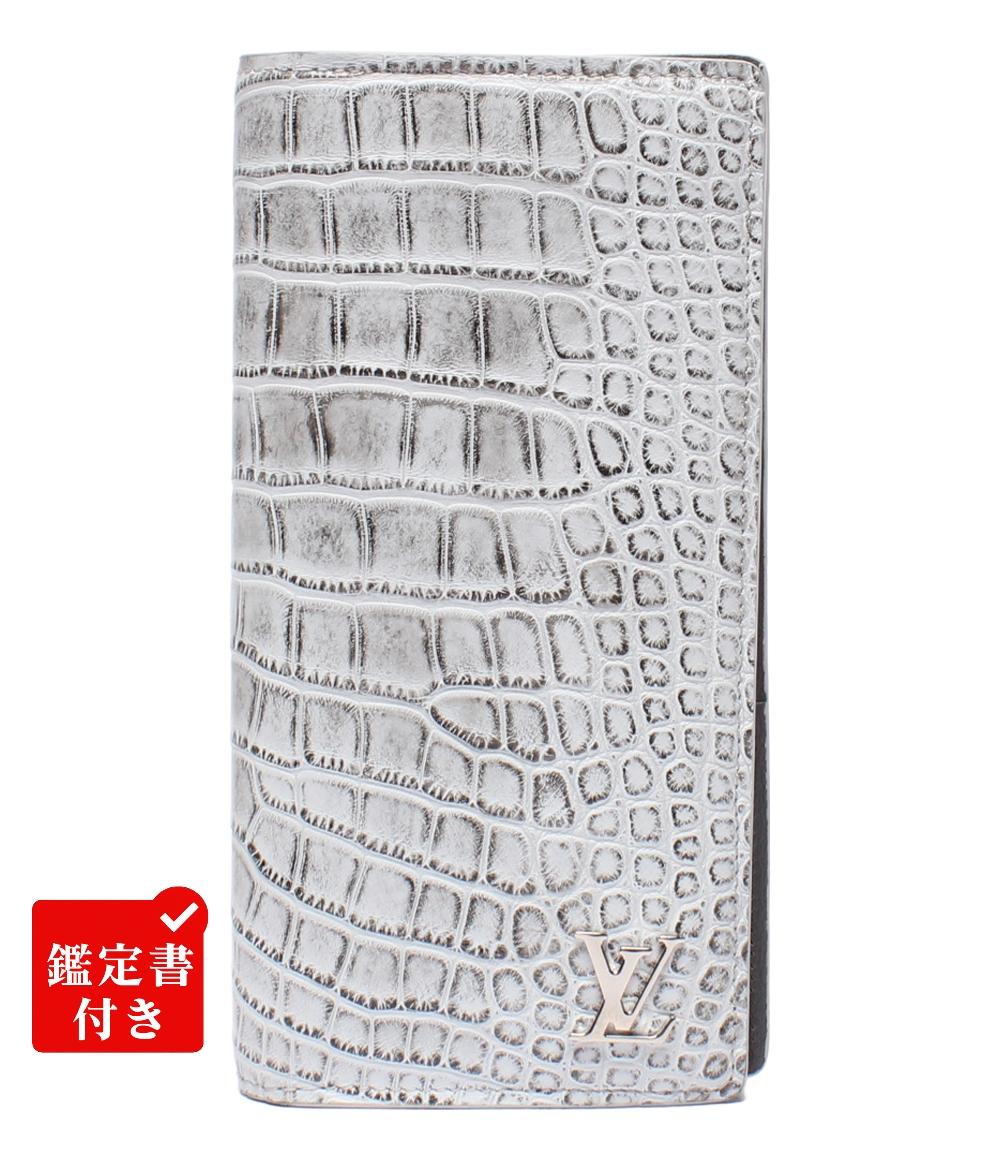 LOUIS VUITTON 二つ折り長財布 エキゾチックレザー クロコダイル
