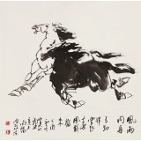 国画马《龙马精神》 - 骏马图- 99字画网