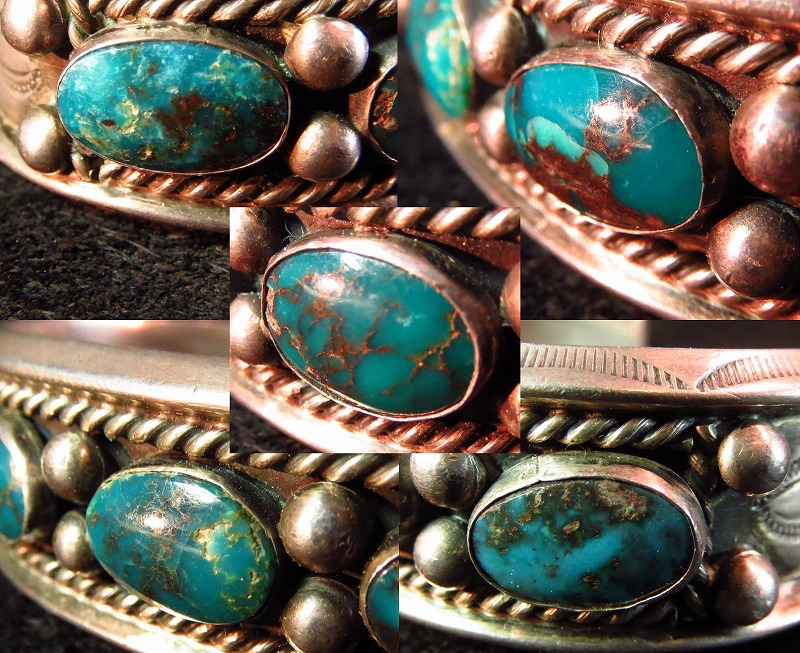 INDIAN JEWELRY LEATHER ARTS&CRAFTS Tah'bah TRADERS / Vintage Cuff