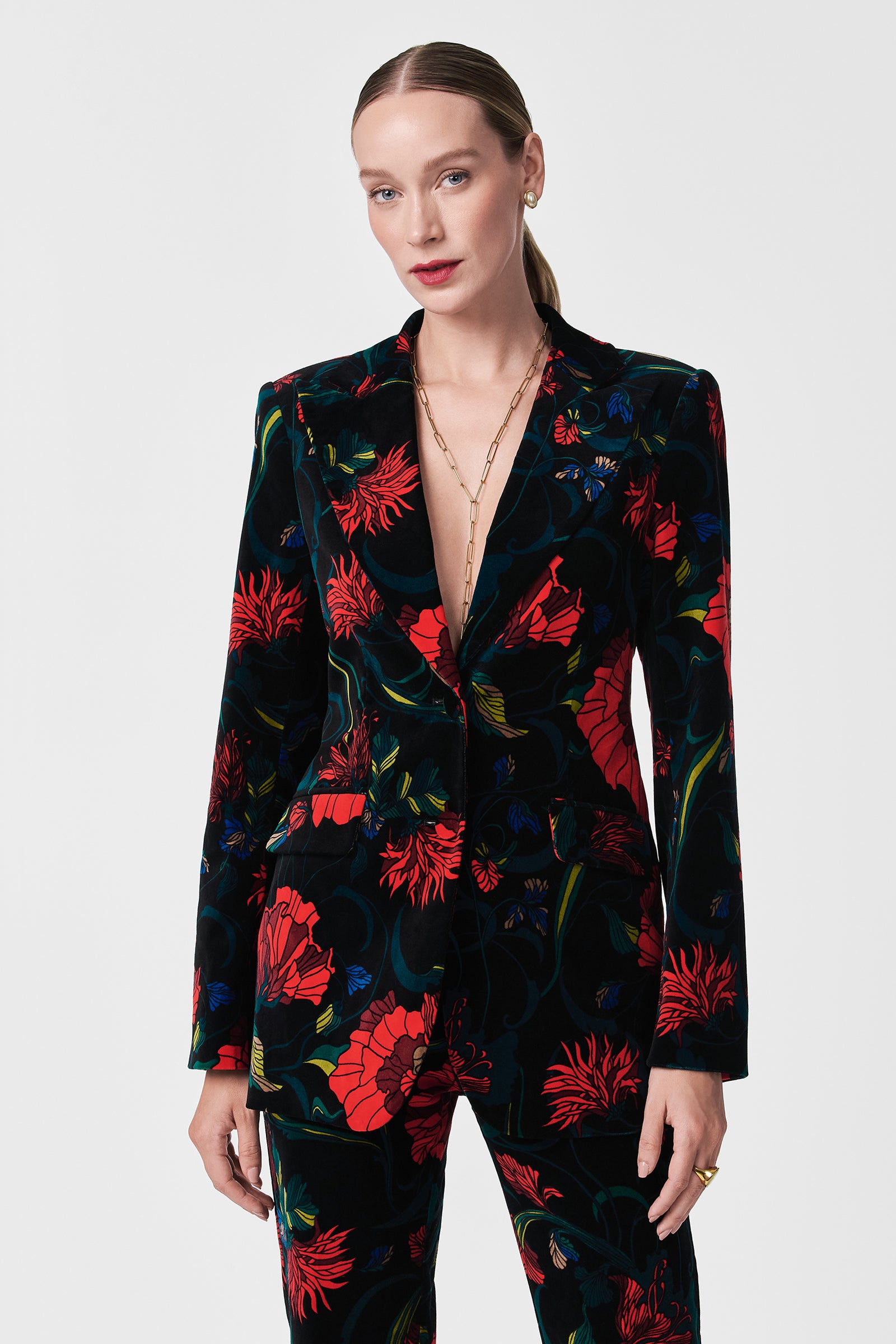 Broadway Printed Velvet Jacket