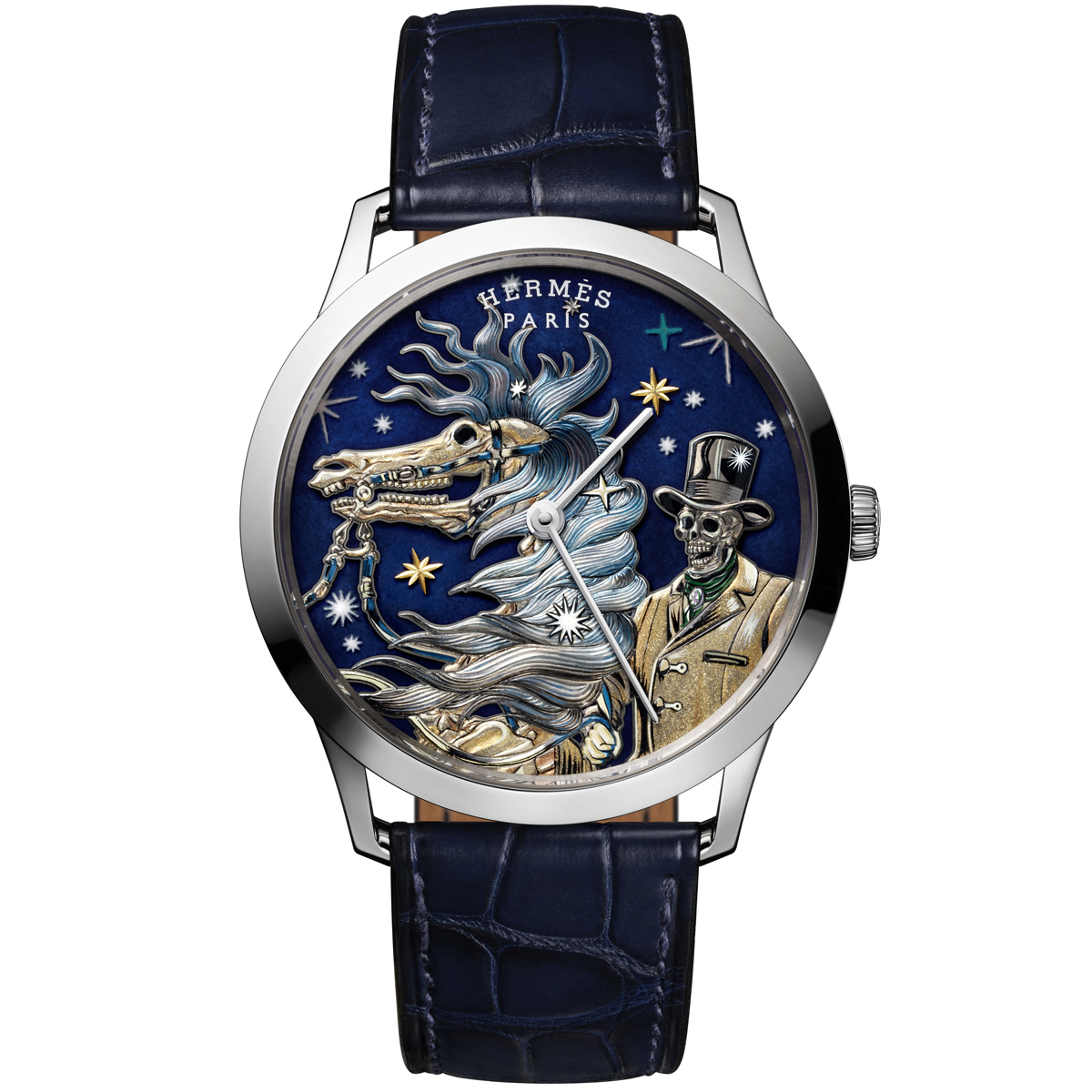 エルメス【2021 新作】代表的なスカーフをエナメルダイアルで表現した