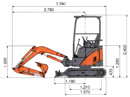 建設機械リース バックホー ZX17