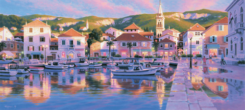 笹倉鉄平 作品紹介 「雨のち夕陽・・・」～笹倉鉄平ちいさな絵画館