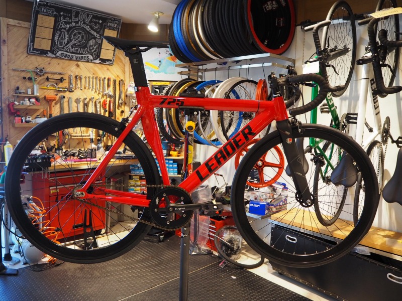 LEADER ピストバイク レッド LEADER ピストバイク レッド オープニング