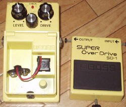 BOSS SD-1 トゥルーバイパス化 ギター・エフェクターの自作改造【松美庵】