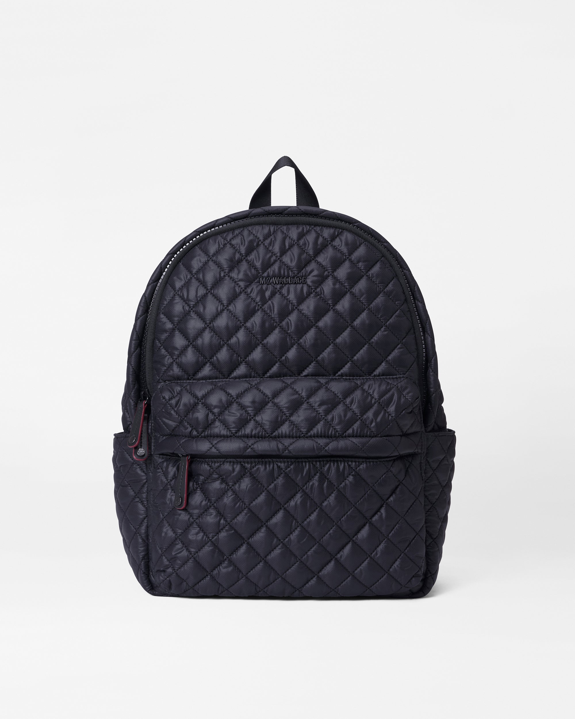 City Backpack - Black Quilted Nylon Backpack | MZ Wallace