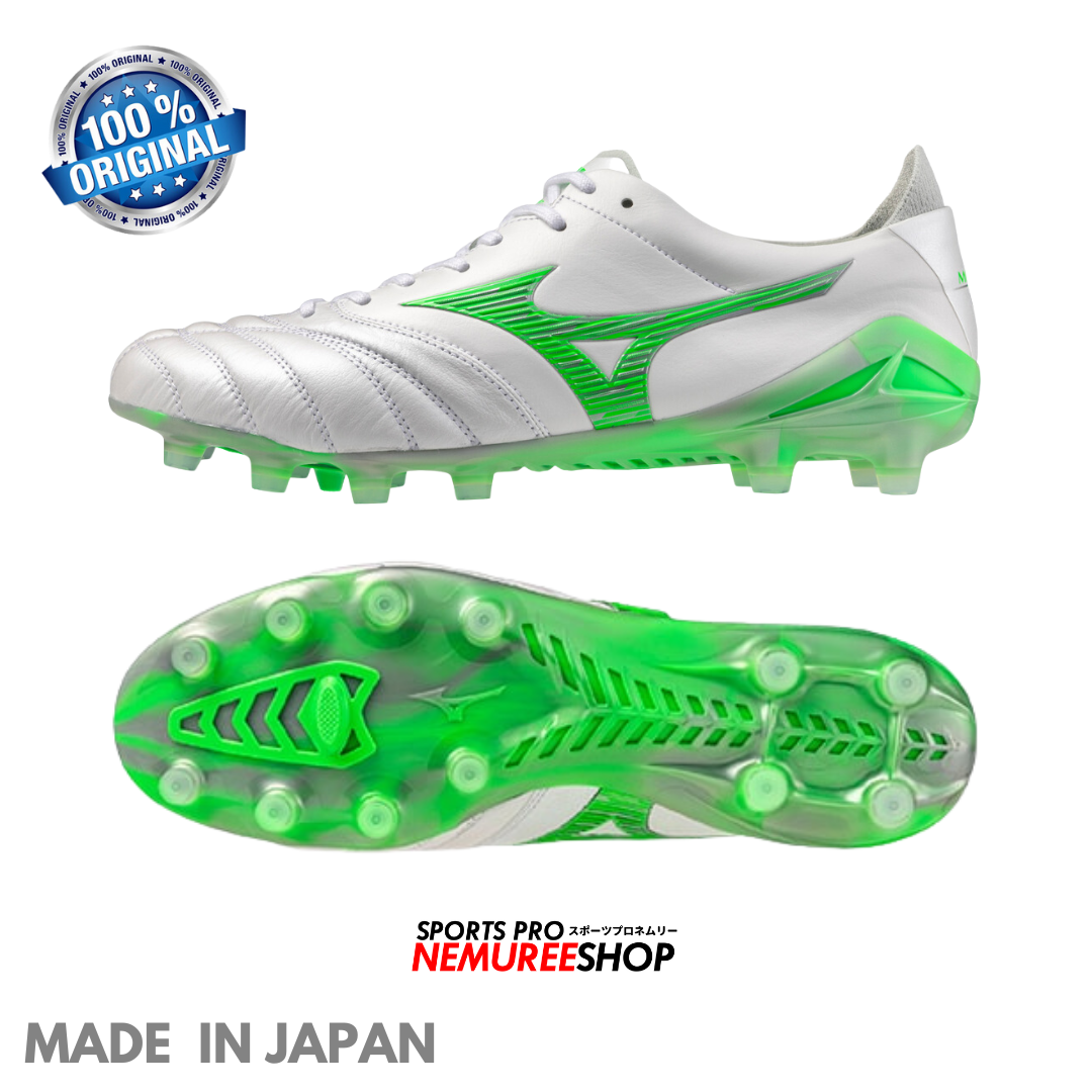 MIZUNO Football Shoes MORELIA NEO 4 JAPAN (WHITE/NEON GREEN/COOL