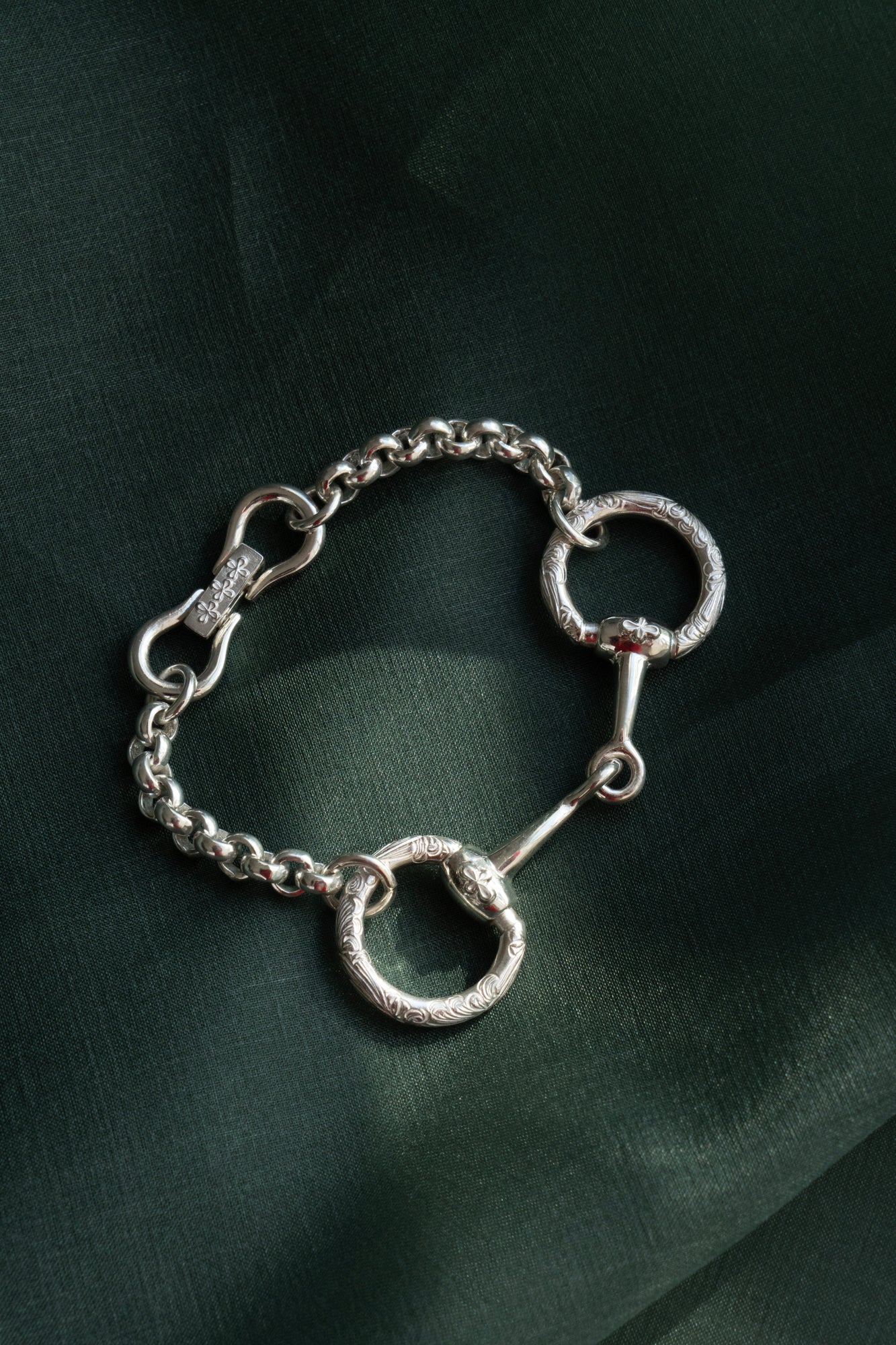 WAKAN SILVER SMITH ワカンシルバースミス Horse Bit Chain Bracelet M