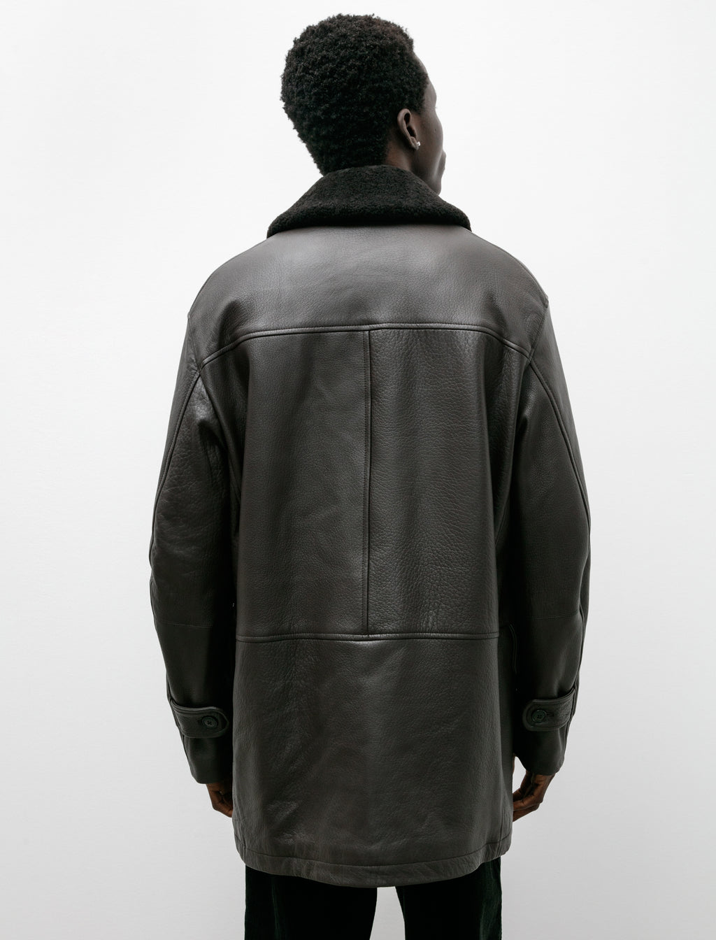 Comoli Sheep Grain Leather Coat Brown – Neighbour