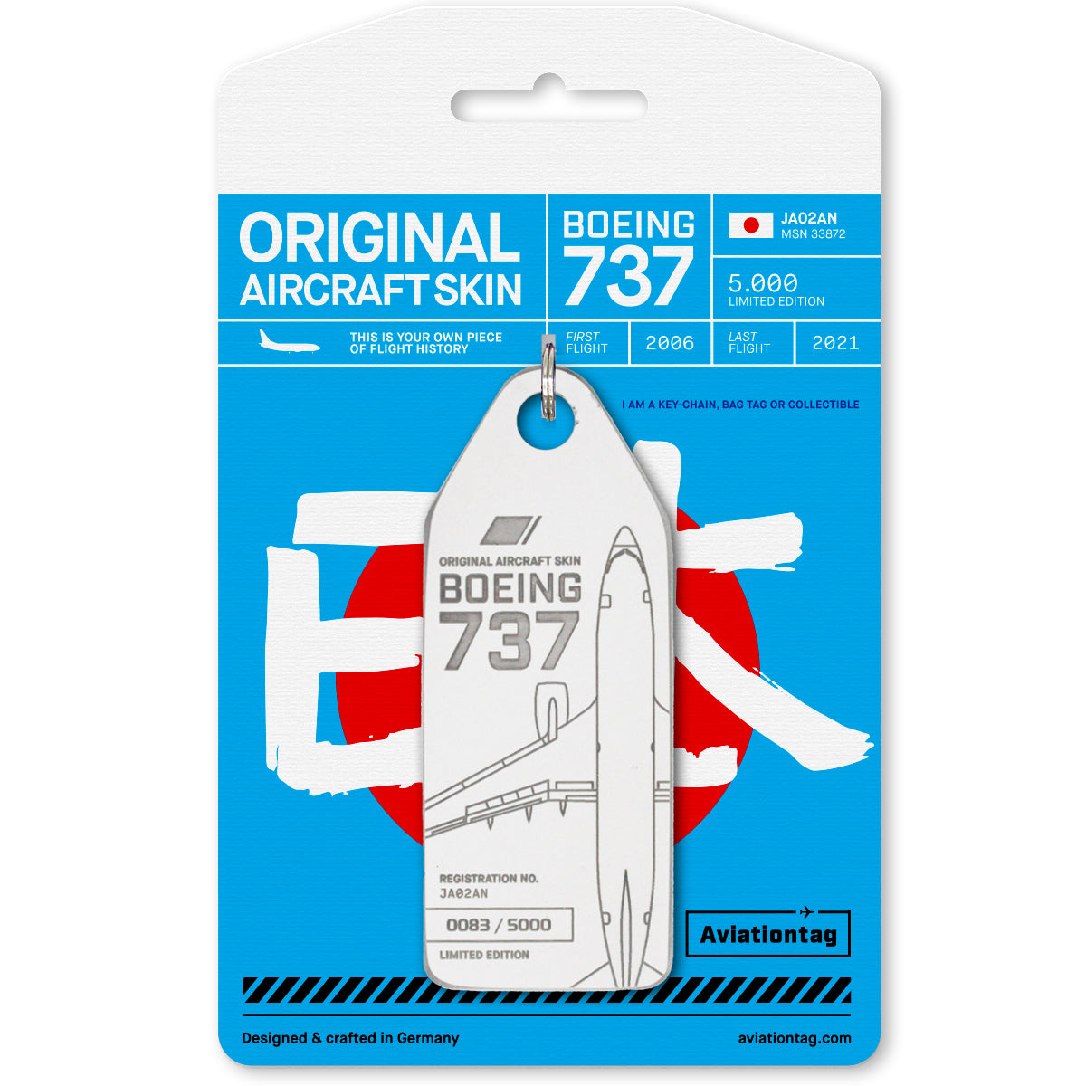 Boeing 737 - JA02AN Schlüsselanhänger Weiß kaufen – Aviationtag
