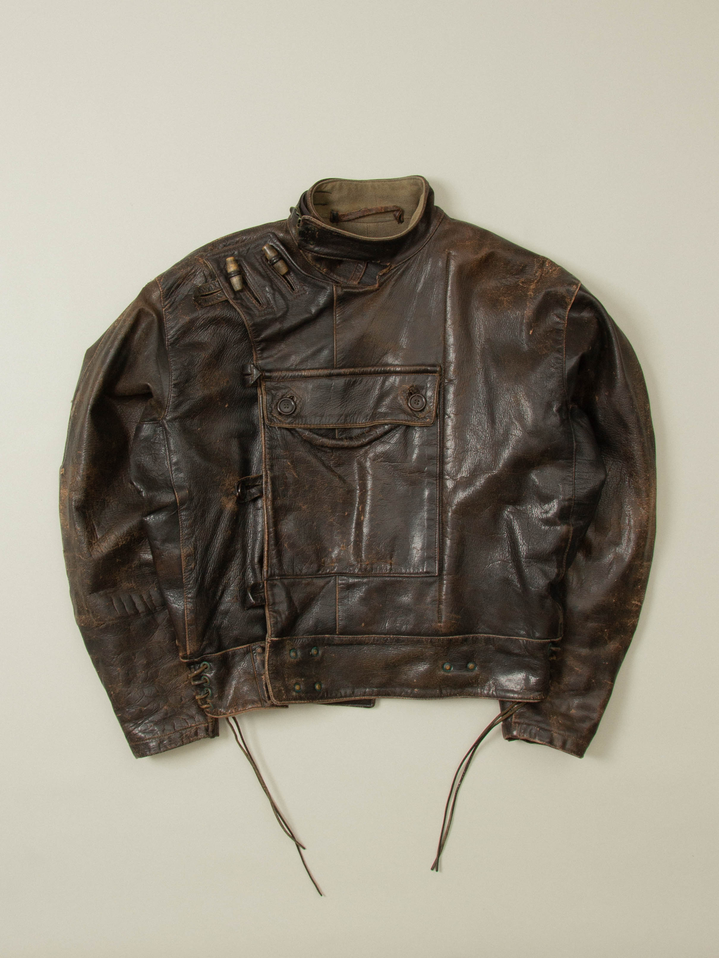 Vtg Rare 1950s Swedish Army Dispatch Leather Jacket (L) – Broadway