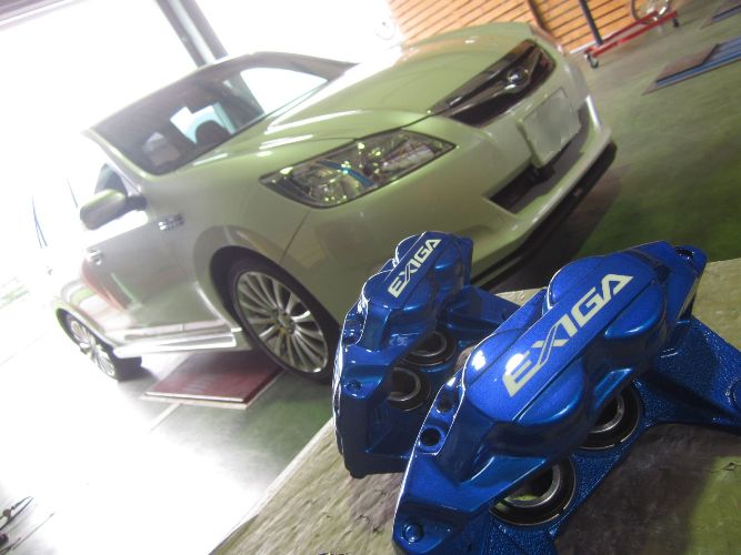 スバル エクシーガに22B赤キャリパー装着 | ブレーキ工房 K-CRAFT