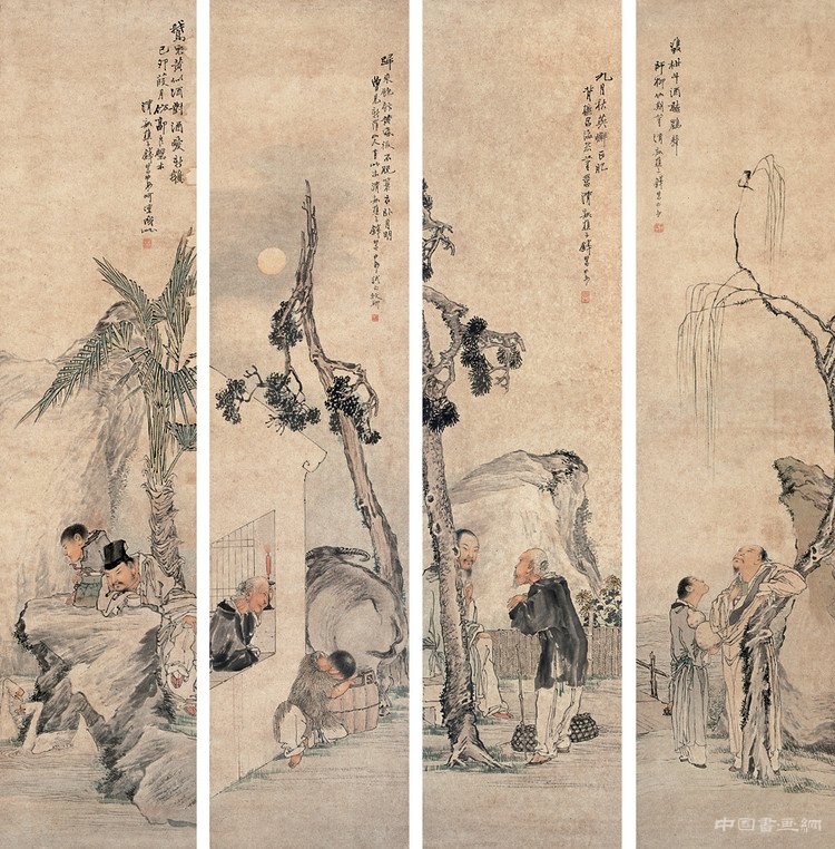 中国清時代画家朱承肉筆保証真作