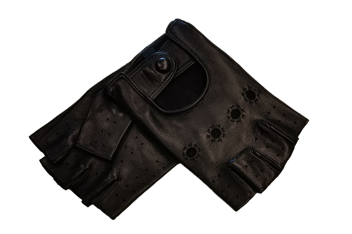 メローラ メンズ手袋◇ナパレザードライビンググローブ◇ブラック/NERO