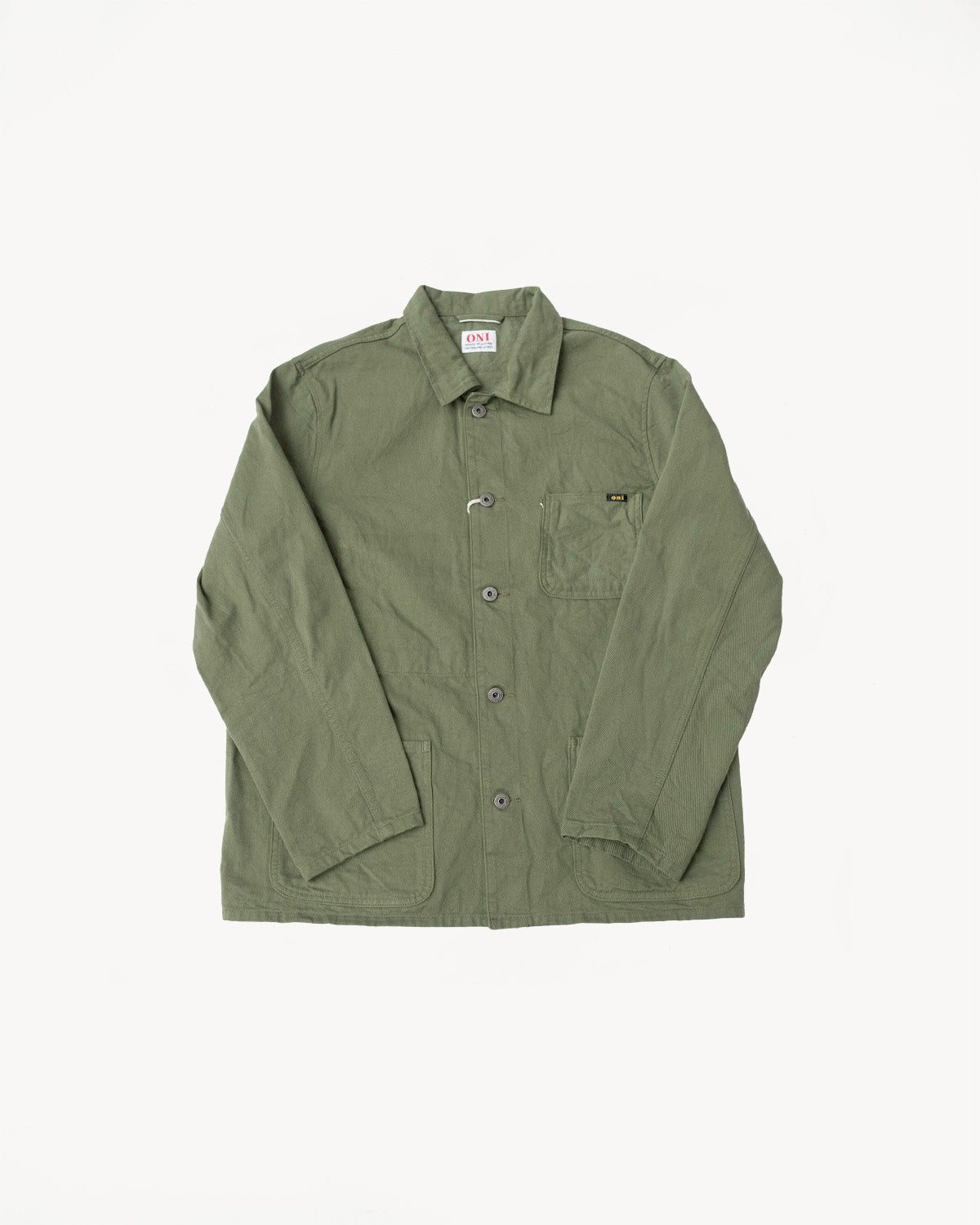 03501-SVC-LOL- 9.5oz Selvedge Chino Coverall - Light Olive | Dant