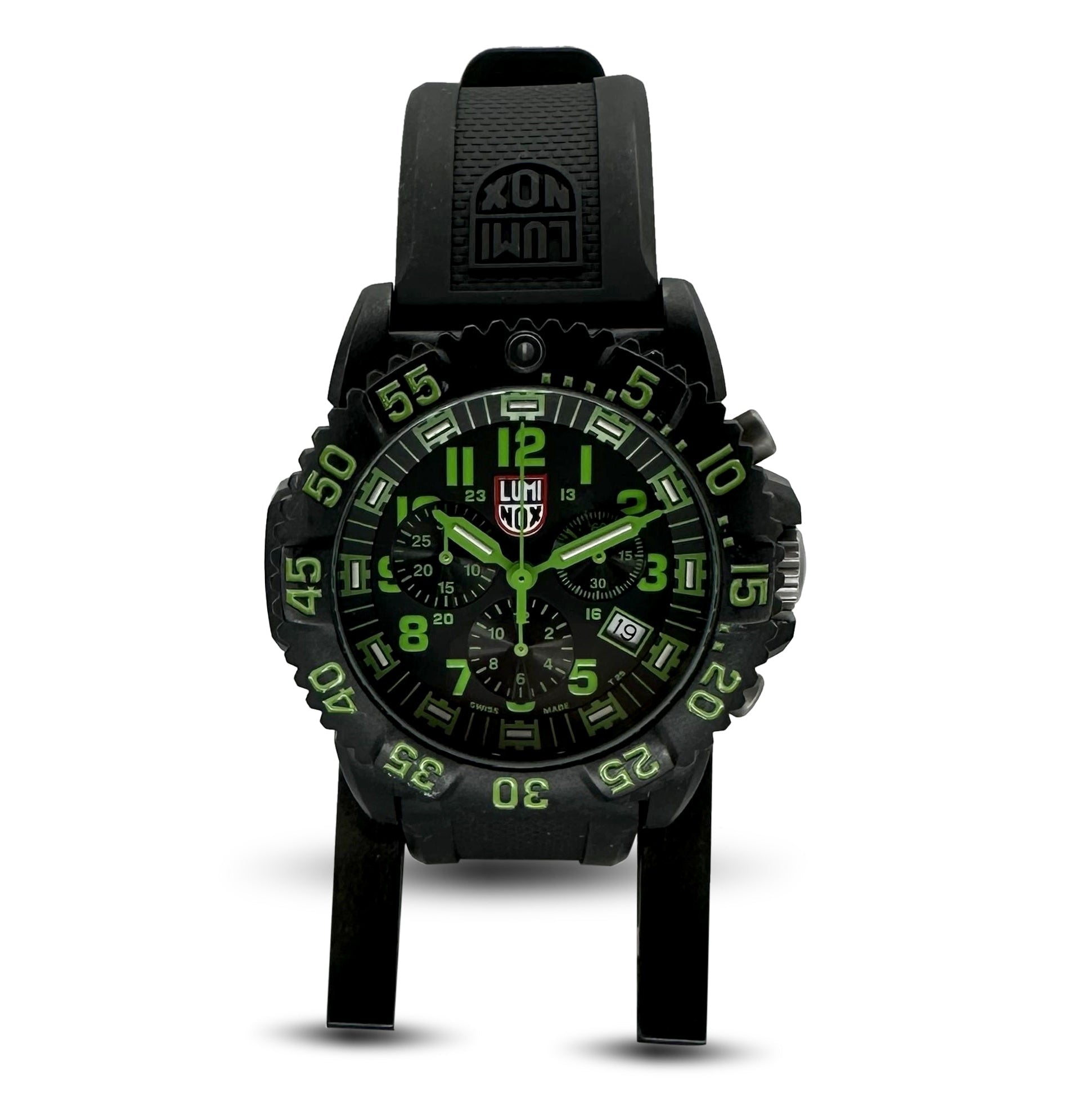 Luminox 3080 Green Navy Seals 44mm Stainless Steel Rubber Strap