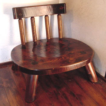 手作り家具作家：矢澤金太郎の一人掛け椅子：あぐら椅子