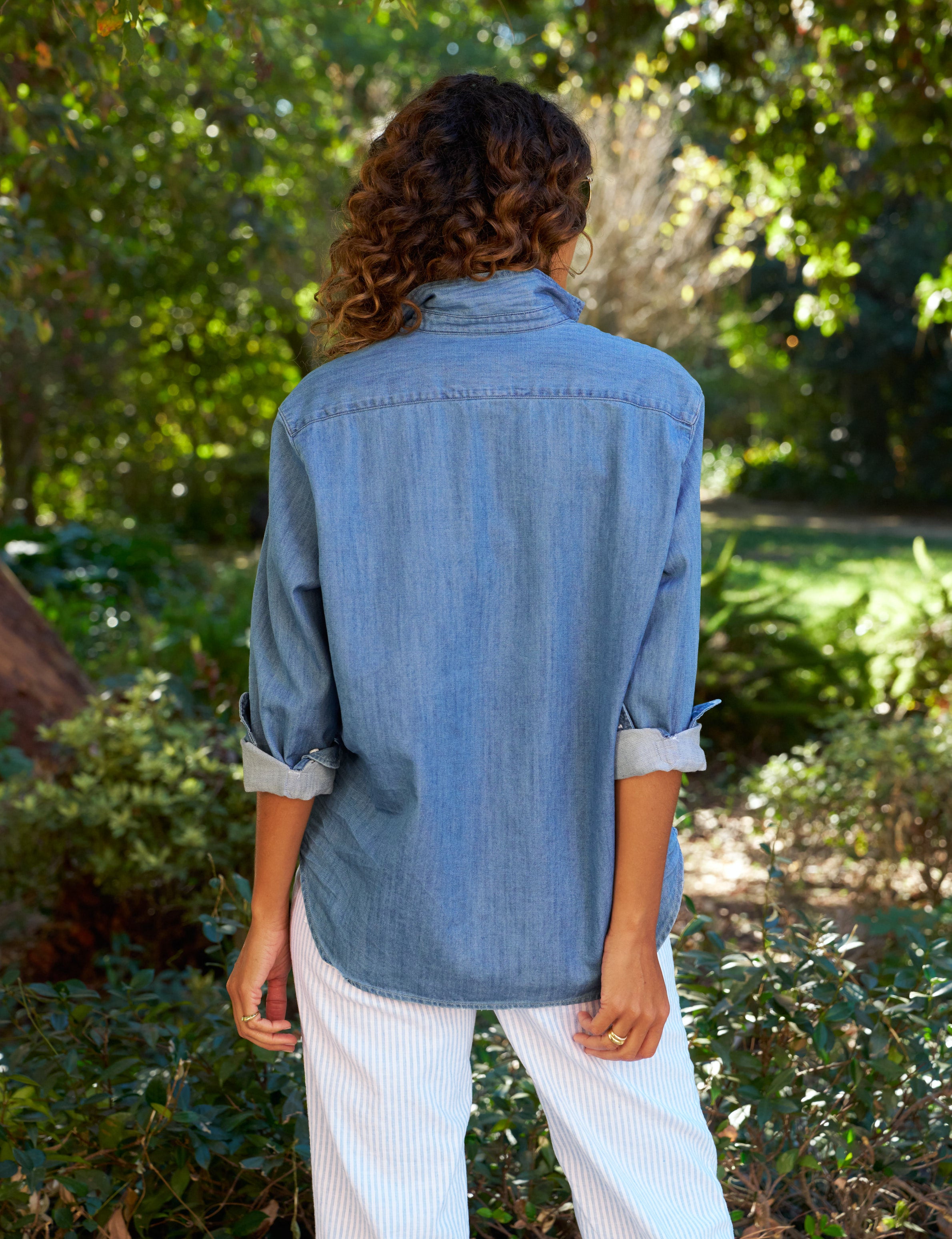 Eileen, Relaxed Button-Up Shirt, Indigo Denim | Frank & Eileen