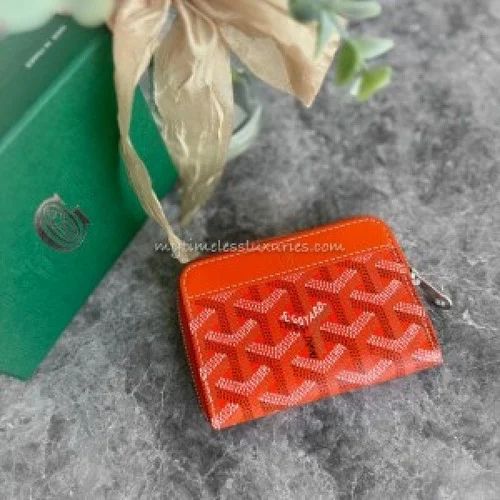 Genuine Leather GOYARD MATIGNON MINI WALLET Mini with box at