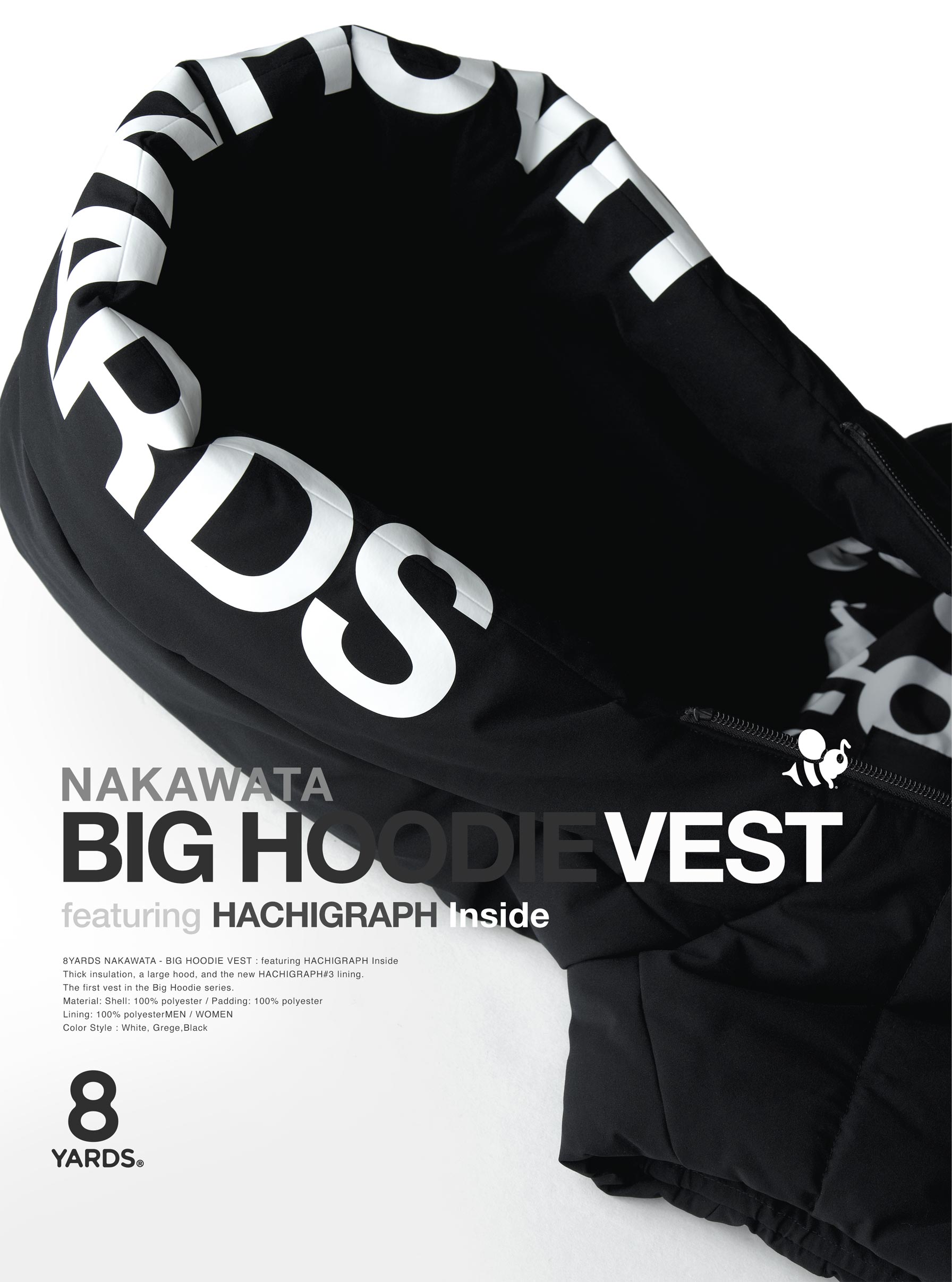 8YARDS | NAKAWATA BIG HOODIE VEST