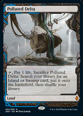 汚染された三角州 旧枠 英語foil 3枚 MTG 汚染された三角州 旧枠 英語