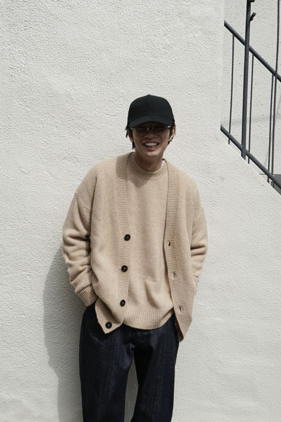 STUDIO NICHOLSON for 1LDK exclusive crew neck knit / knit cardigan