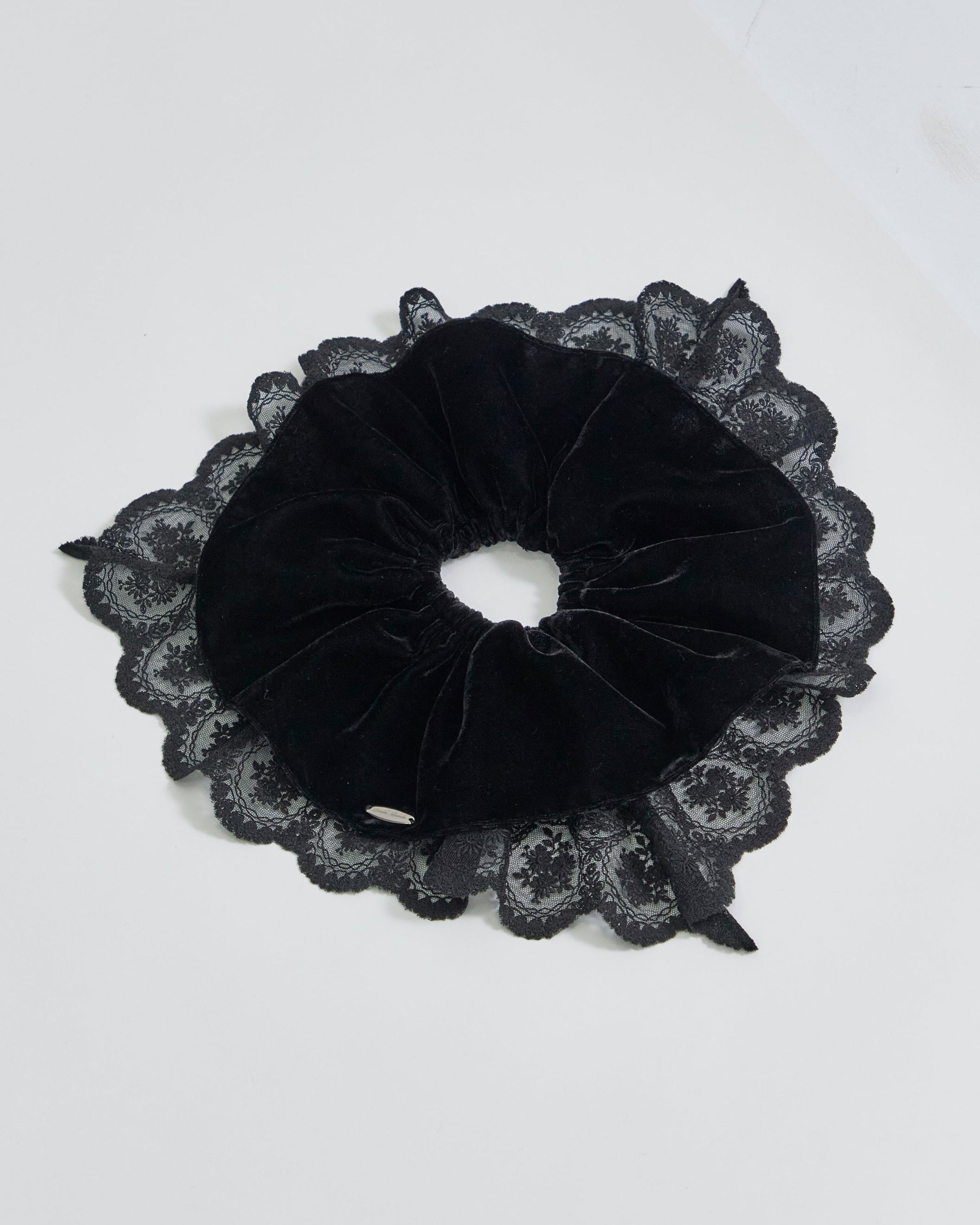 velour lace chou chou Black × Black – tanakadaisuke