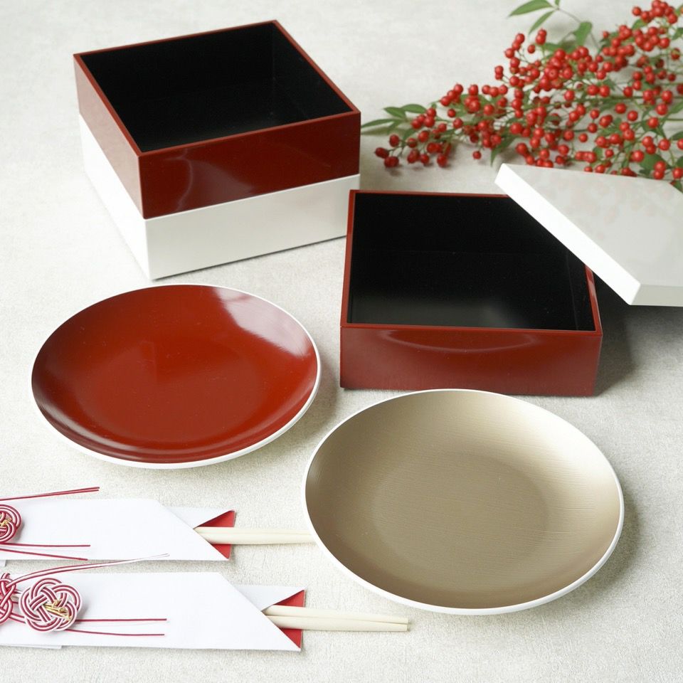 シリーズ以外・その他 SHIRONERI プレート ルビーレッド〈1枚〉 越前塗