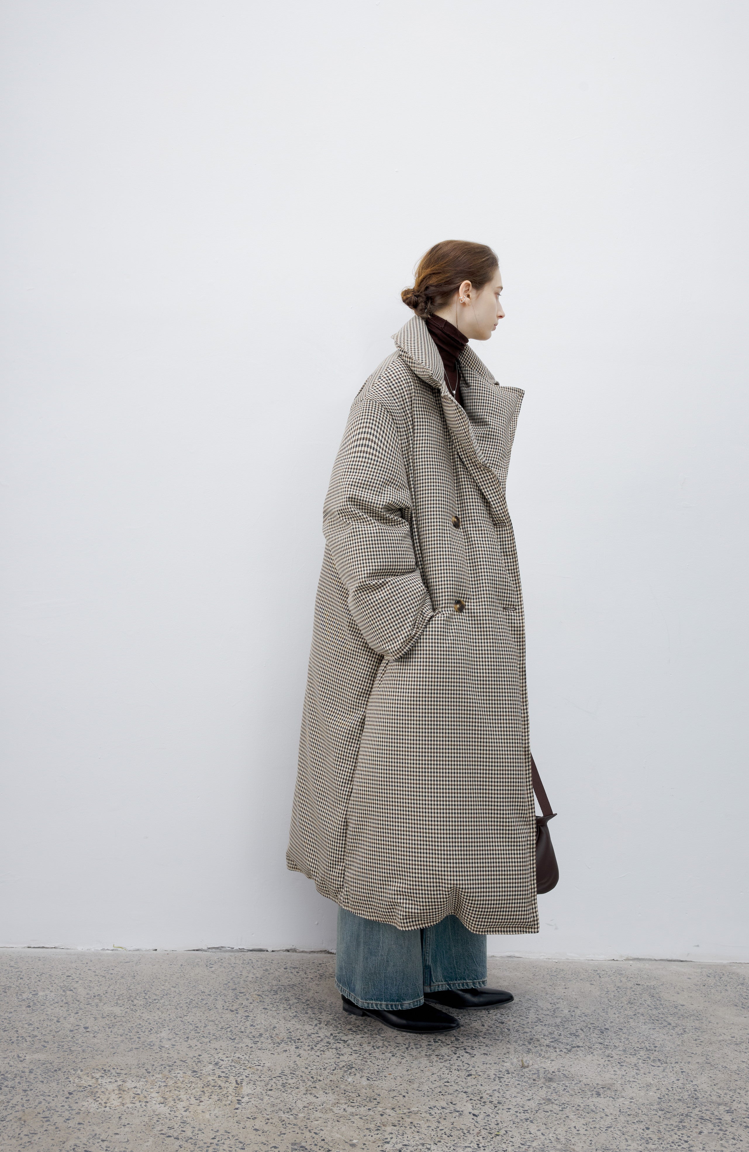 CLASSIC PLAID DOWN COAT / クラシカルチェックダウンコート