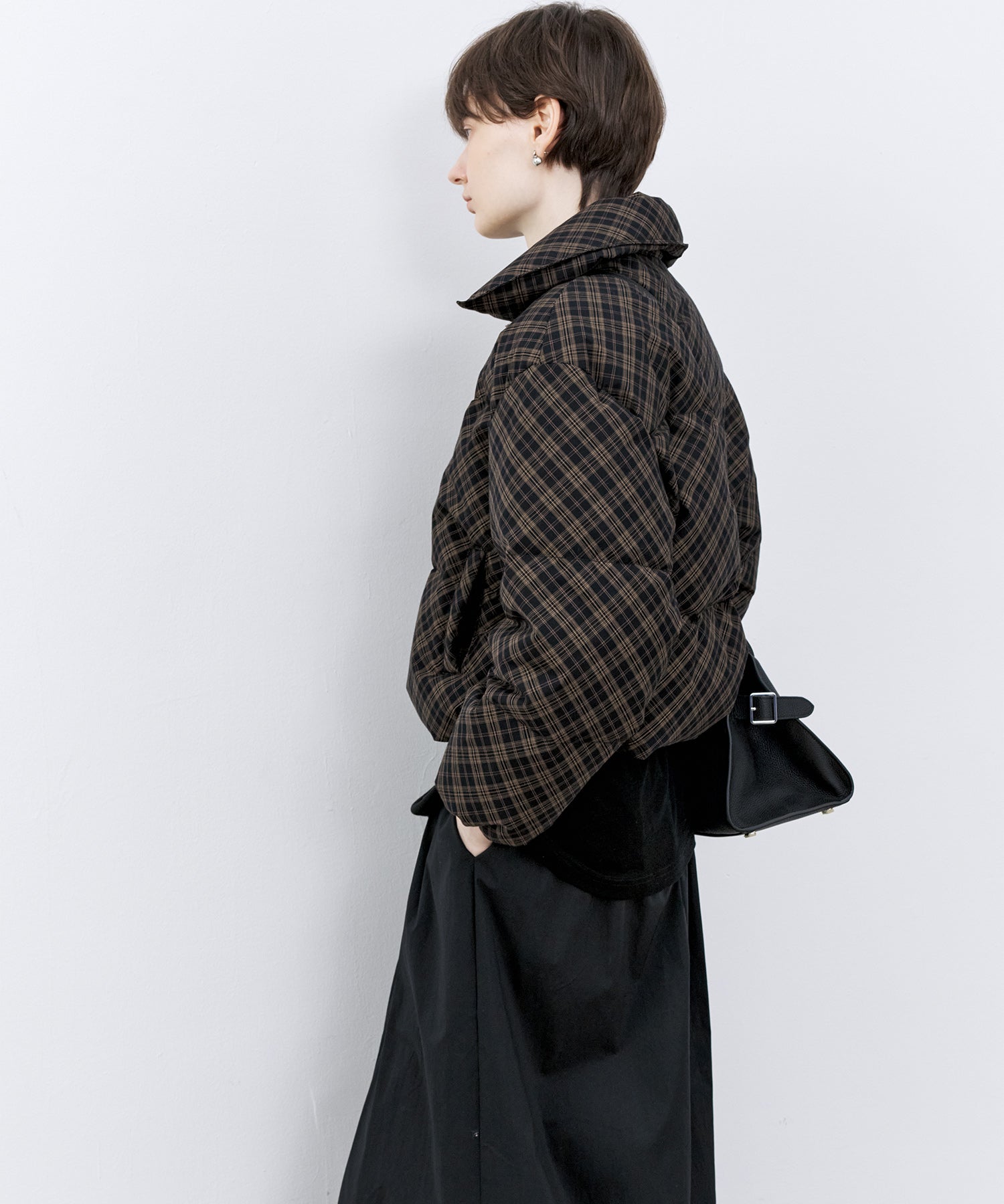 Check Short Down Jacket(チェック柄 ショートダウンジャケット)
