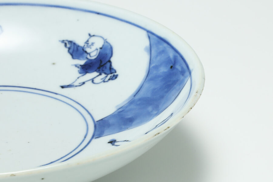 古染付唐子文皿（5客 / 明時代） - 天平堂（TENPYODO）