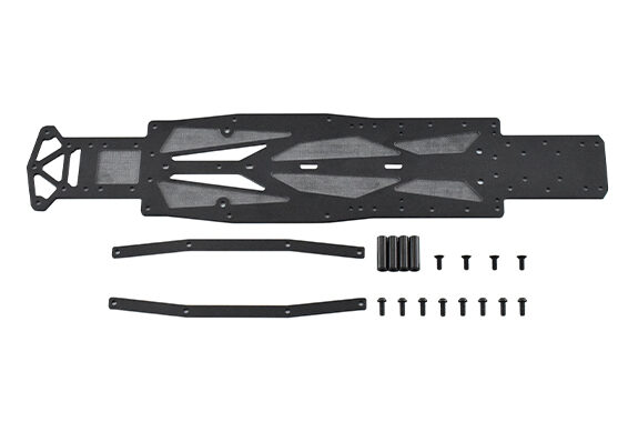 D1-BFS2【RDX用 ブラックFRP製 メインシャーシ＆サイドデッキセット2