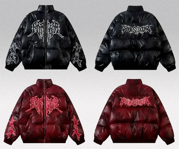 Y2k leather jacket 