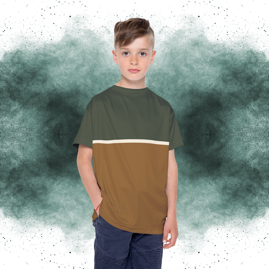 Purple + Black Stripes Kids' Poly Tee – Terra Conserva