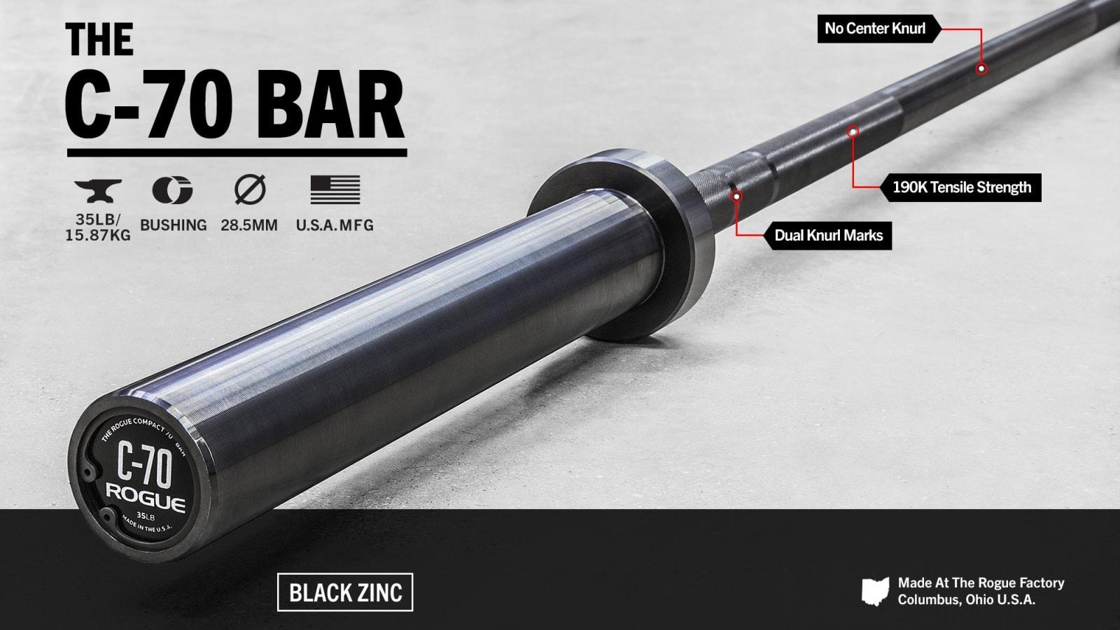 Rogue C-70 Bar – Total Fitness USA