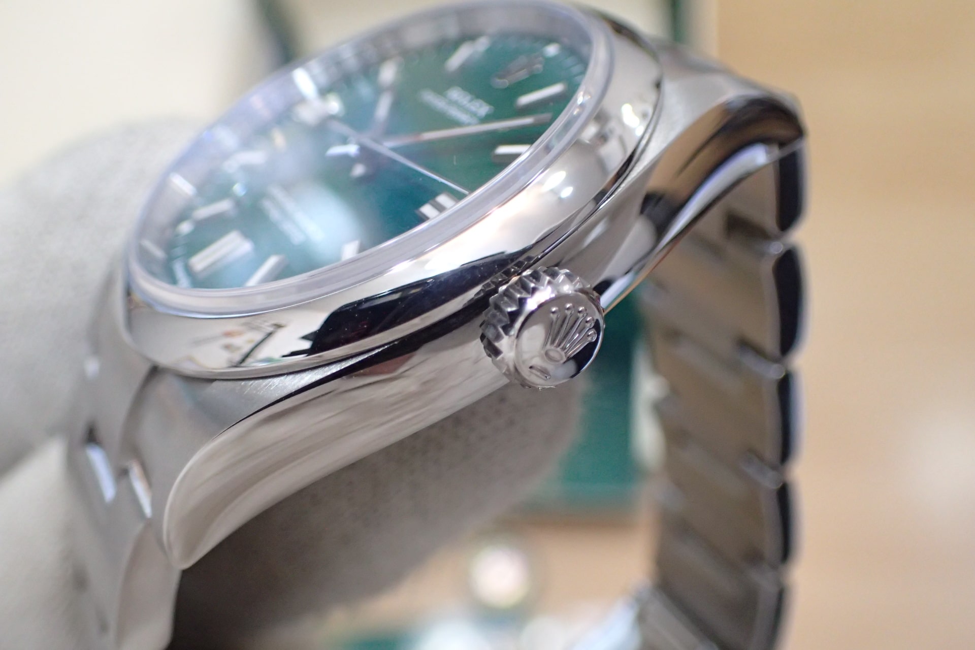 中古品A【ROLEX】ロレックス オイスターパーペチュアル36 グリーン文字