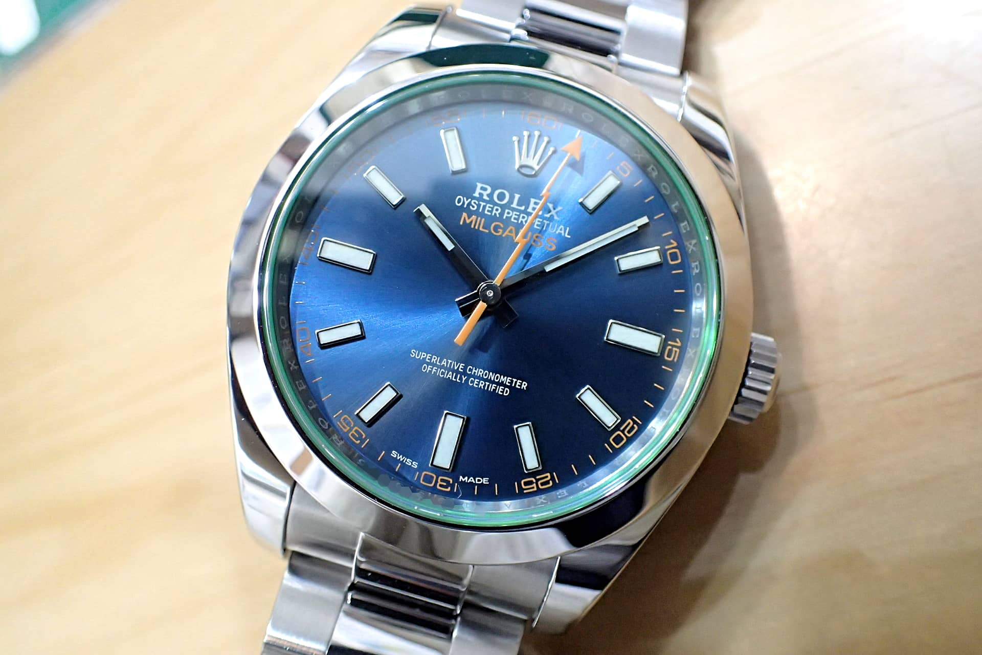 中古品A【ROLEX】ロレックス ミルガウス Ref.116400GV Zブルー 廃版