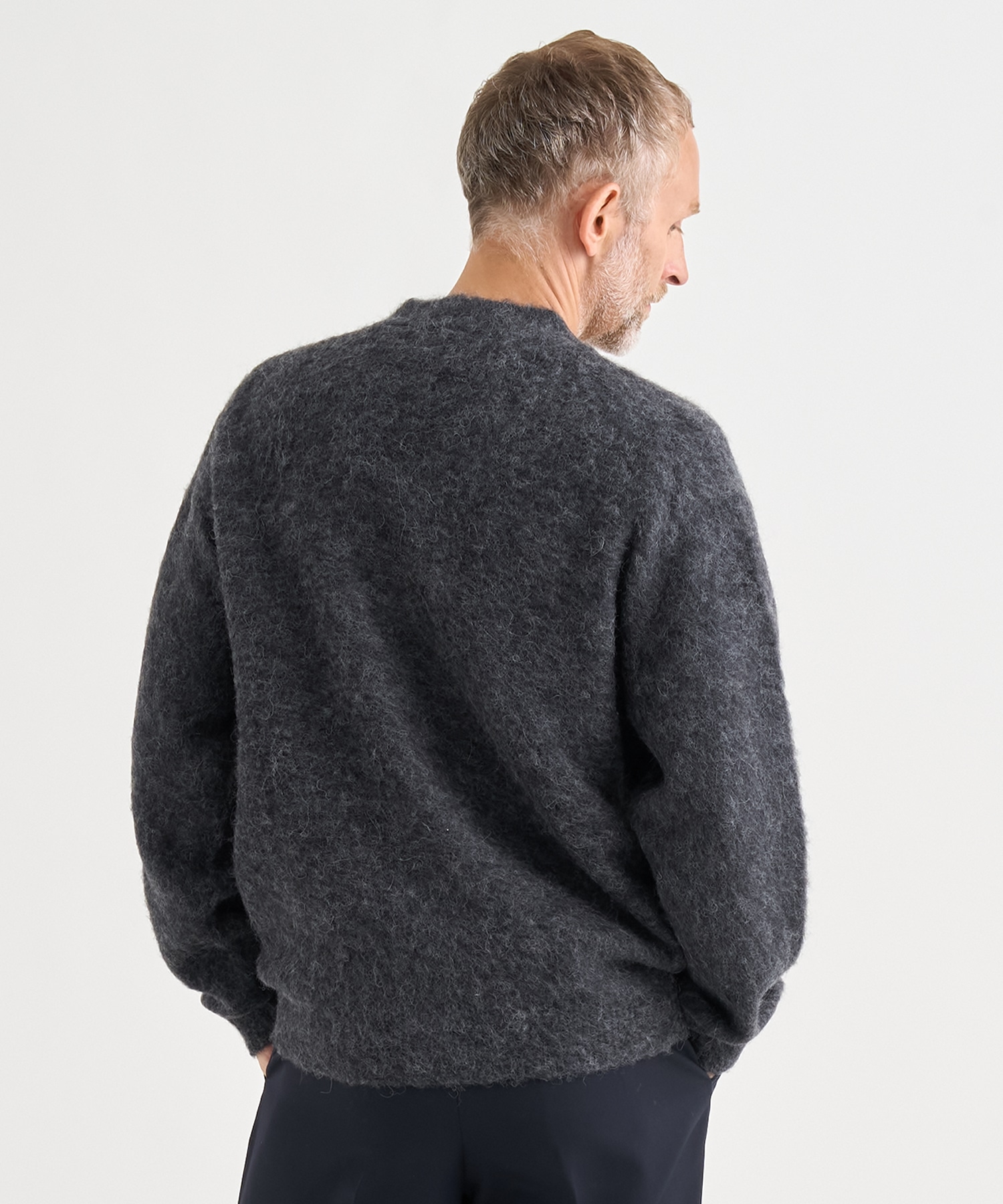 3Color Mix Baby Alpaca Cardigan | YOKE