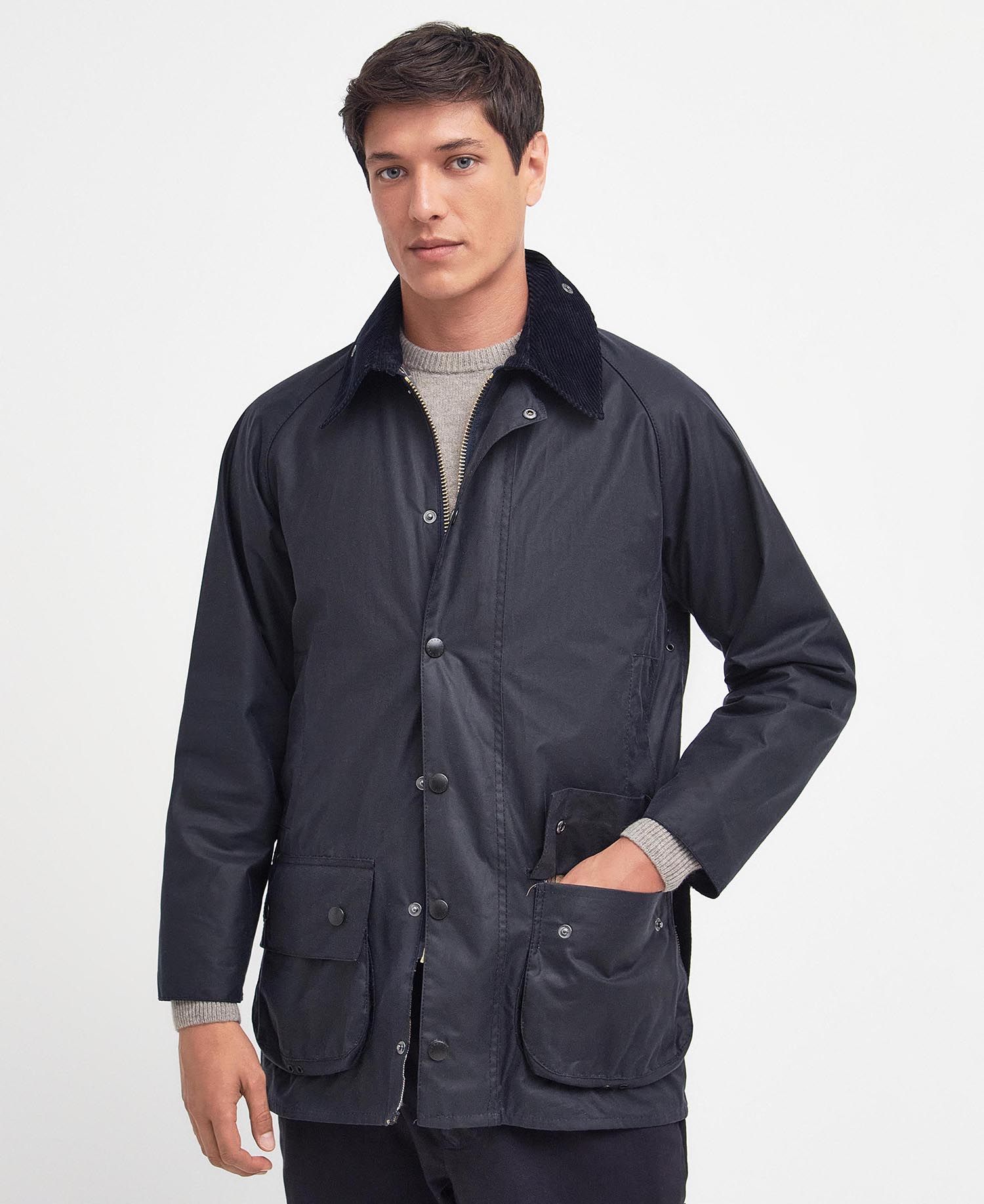 Barbour Beaufort Wax Jacket - Navy – The Lucky Knot Men's