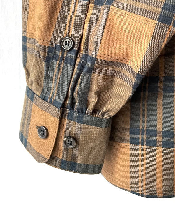 DESCENDANT/GORDIE PLAID LS SHIRT FULL SIZE (BROWN)