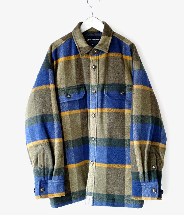 DESCENDANT/CLAIRTON PLAID JACKET (BLUE)