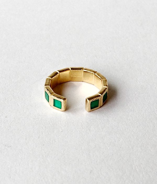 R.ALAGAN/SMALL TILE RING(GREEN)
