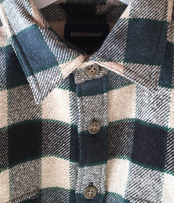 DESCENDANT/VANING CHECK LS SHIRT (NAVY)