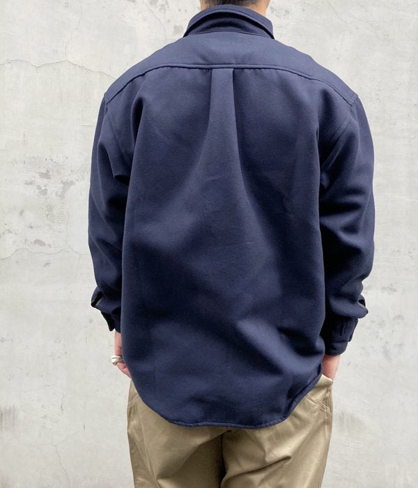 DESCENDANT/CPOC MELTON SHIRT (NAVY)